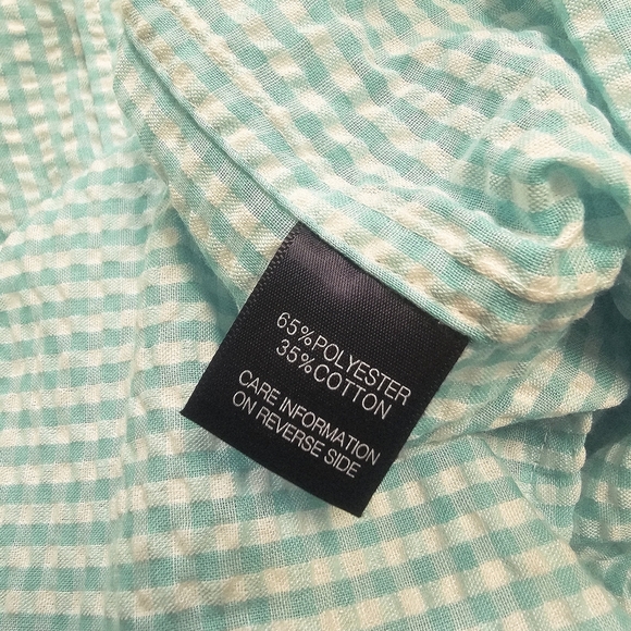 Boys Size 10 E• land Seersucker Short Sleeve Button Down - Picture 4 of 9